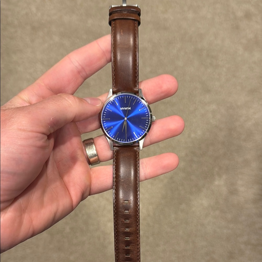 MVMT Men's Blue and Brown Watch